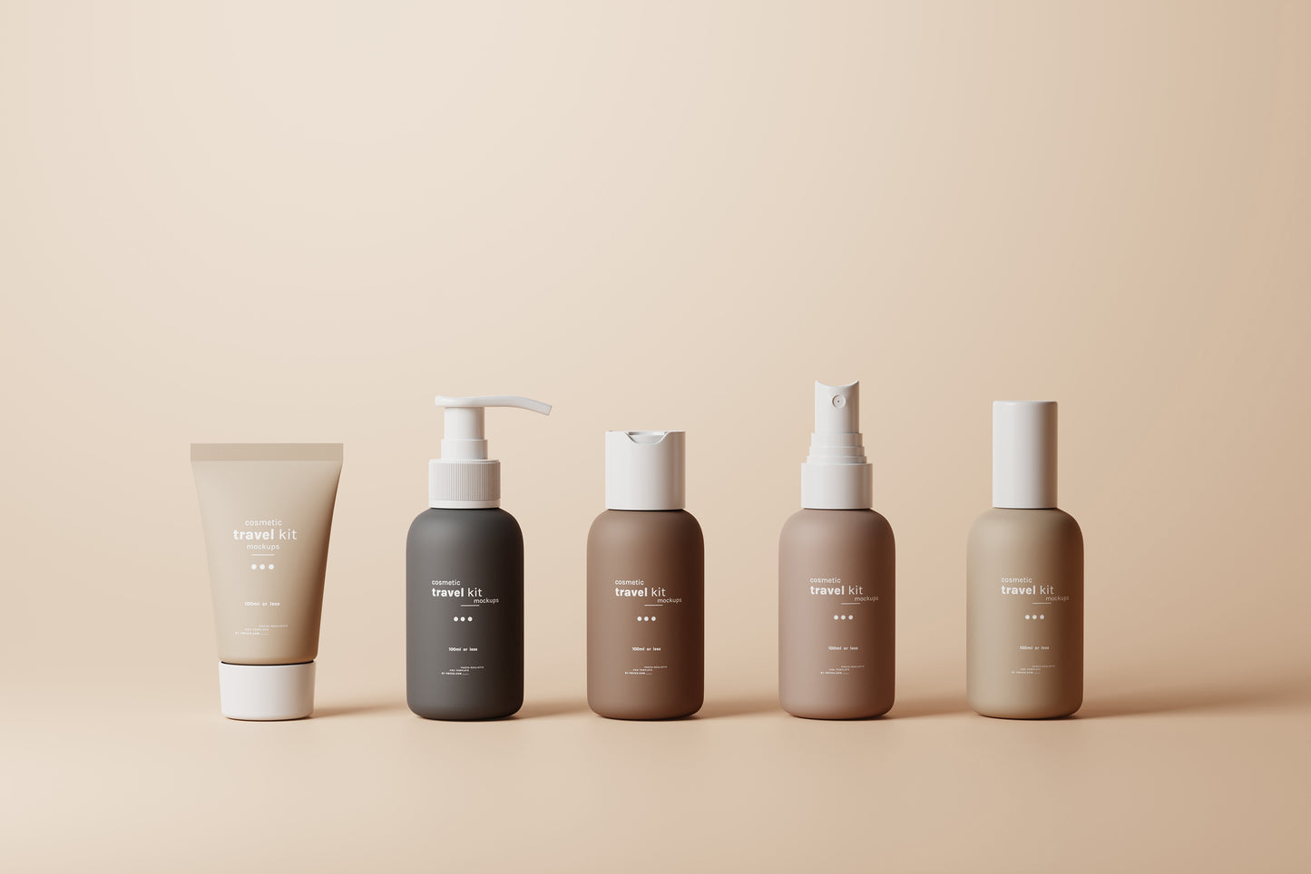 Cosmetic Travel Kit Mockups