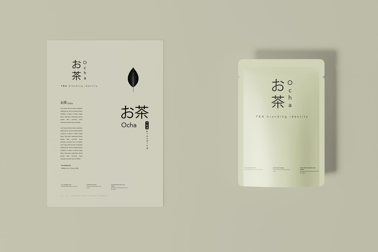 Ocha - Tea Branding Mockup Set