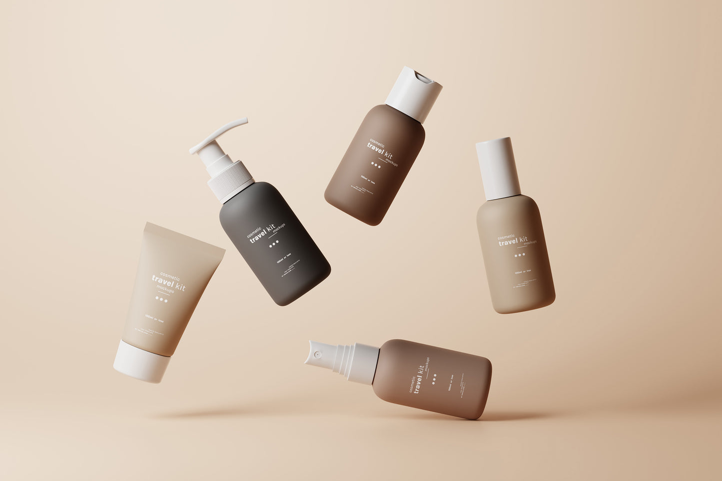 Cosmetic Travel Kit Mockups