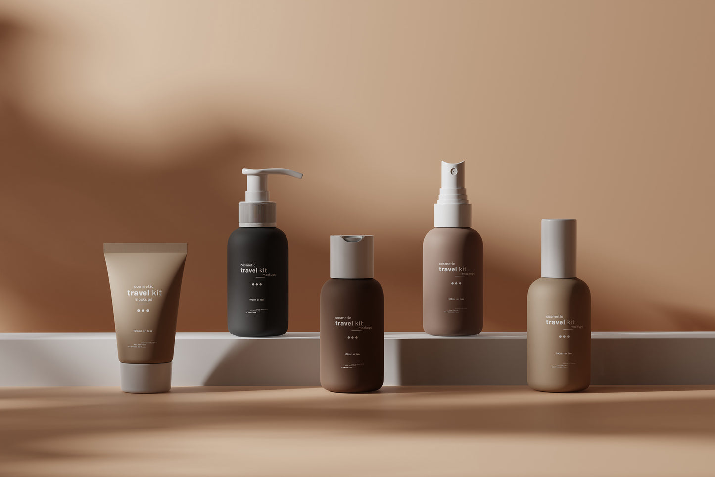 Cosmetic Travel Kit Mockups