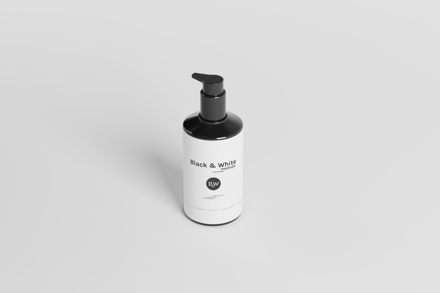 Black & White Mockups - Pump Bottles