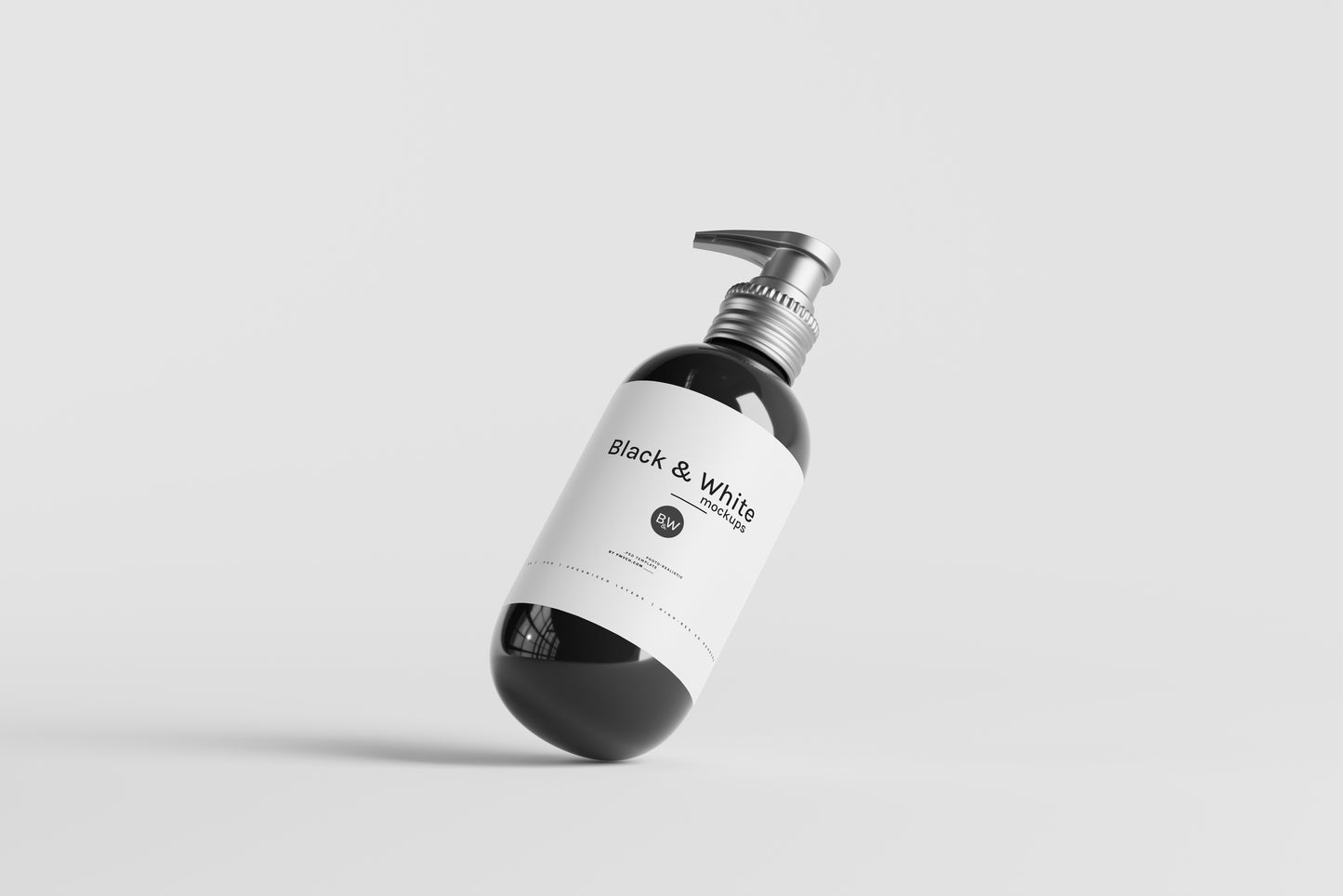 Black & White Mockups - Pump Bottles