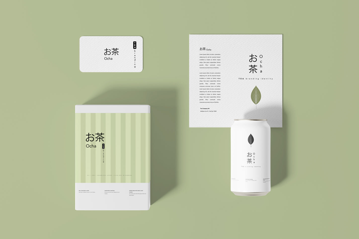 Ocha - Tea Branding Mockup Set