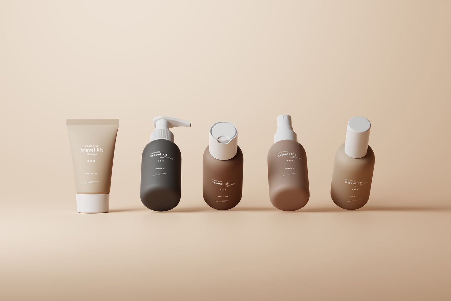 Cosmetic Travel Kit Mockups