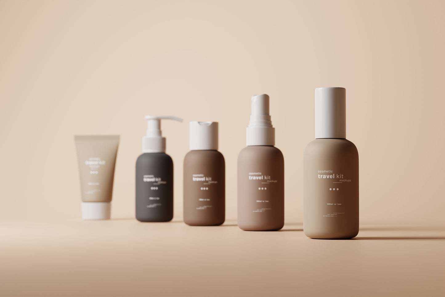 Cosmetic Travel Kit Mockups