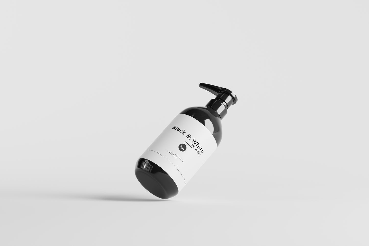 Black & White Mockups - Pump Bottles