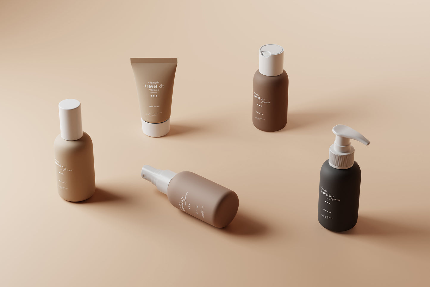 Cosmetic Travel Kit Mockups