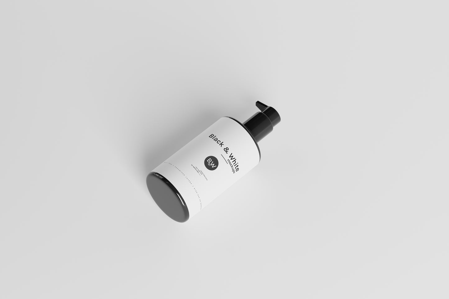 Black & White Mockups - Pump Bottles