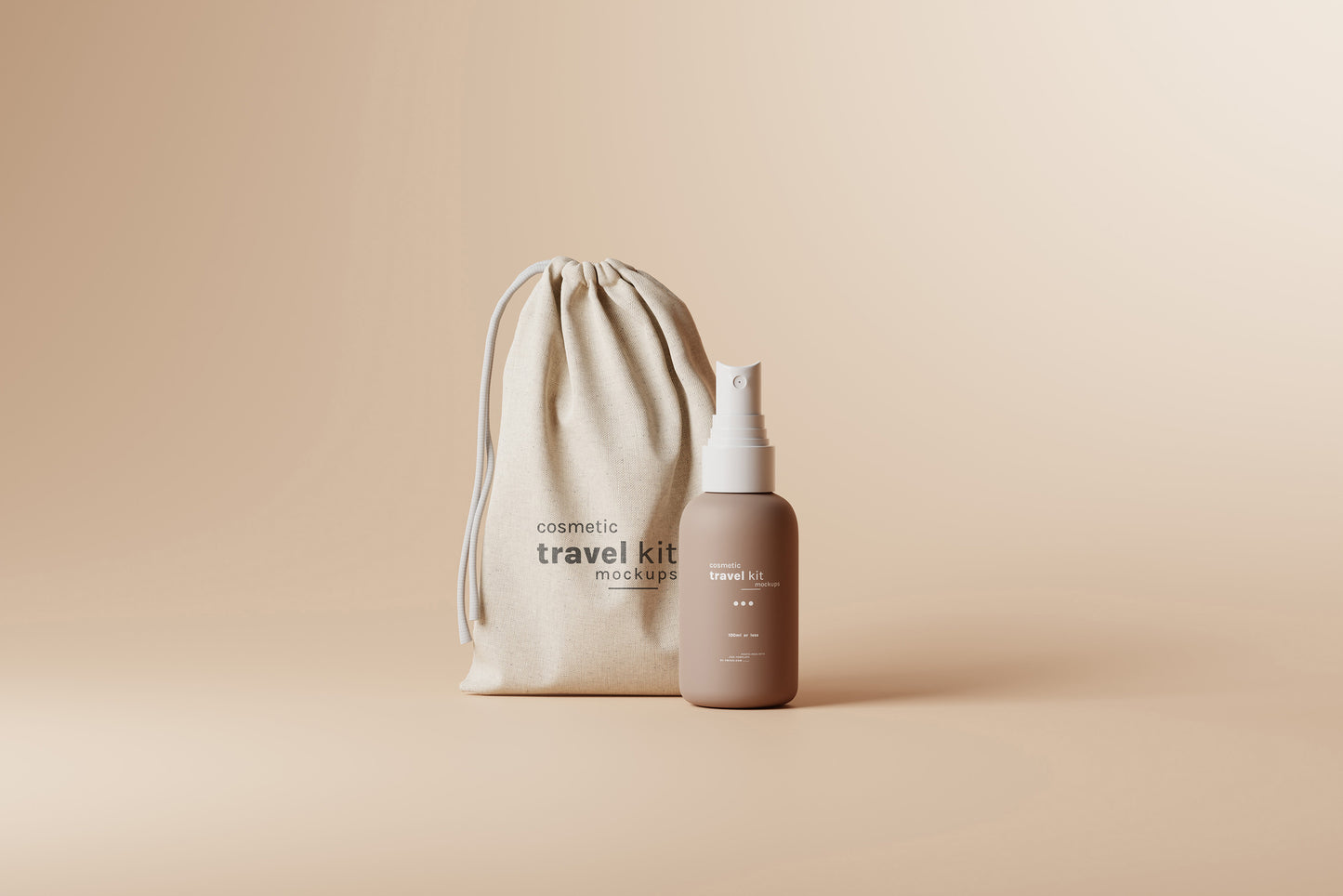 Travel-Size Small Spray Bottle Mockups