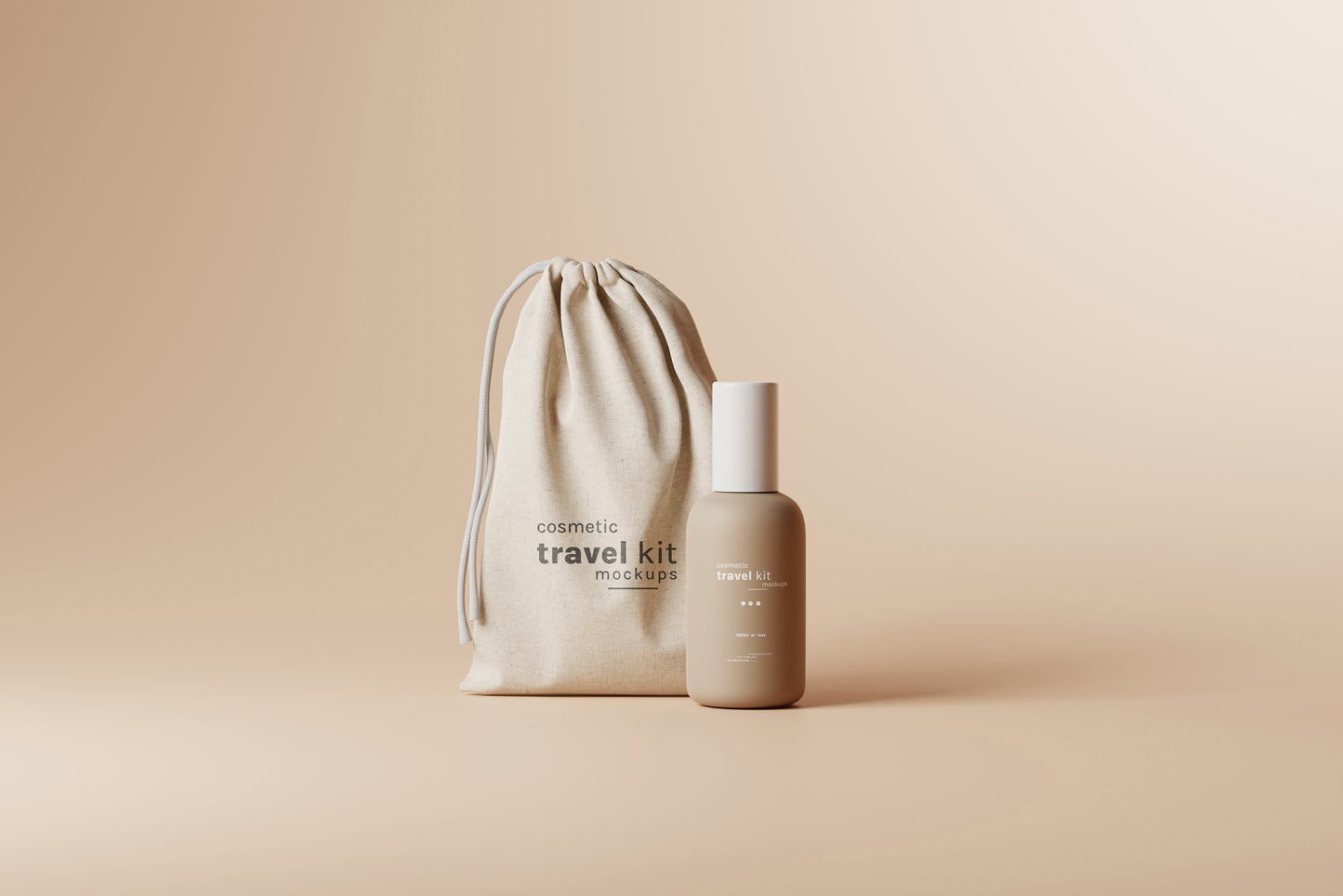 Cosmetic Travel Kit Mockups