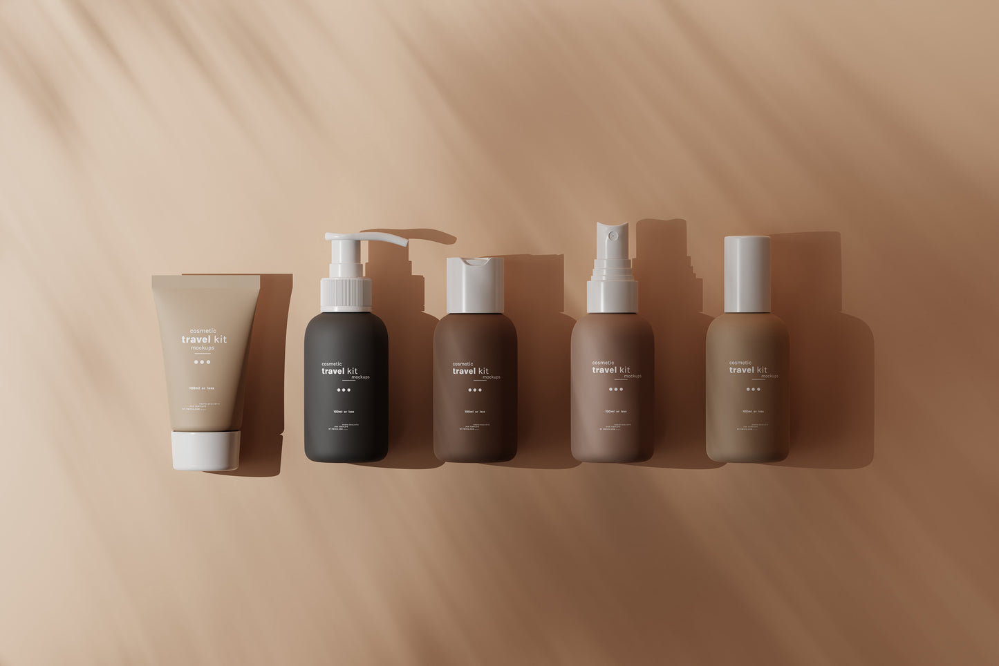 Cosmetic Travel Kit Mockups