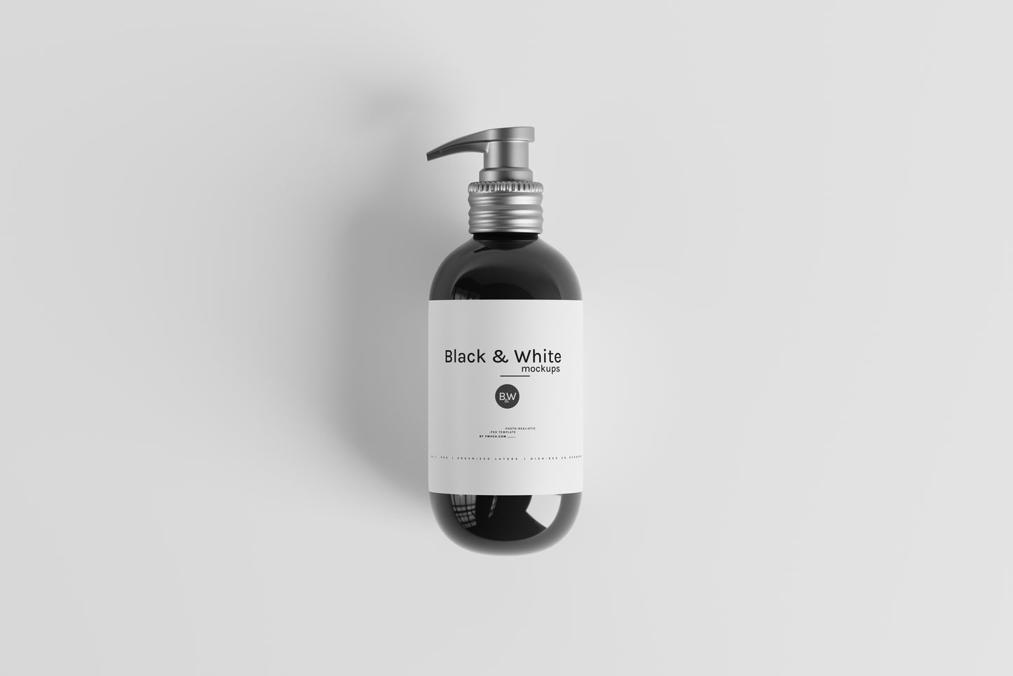 Black & White Mockups - Pump Bottles