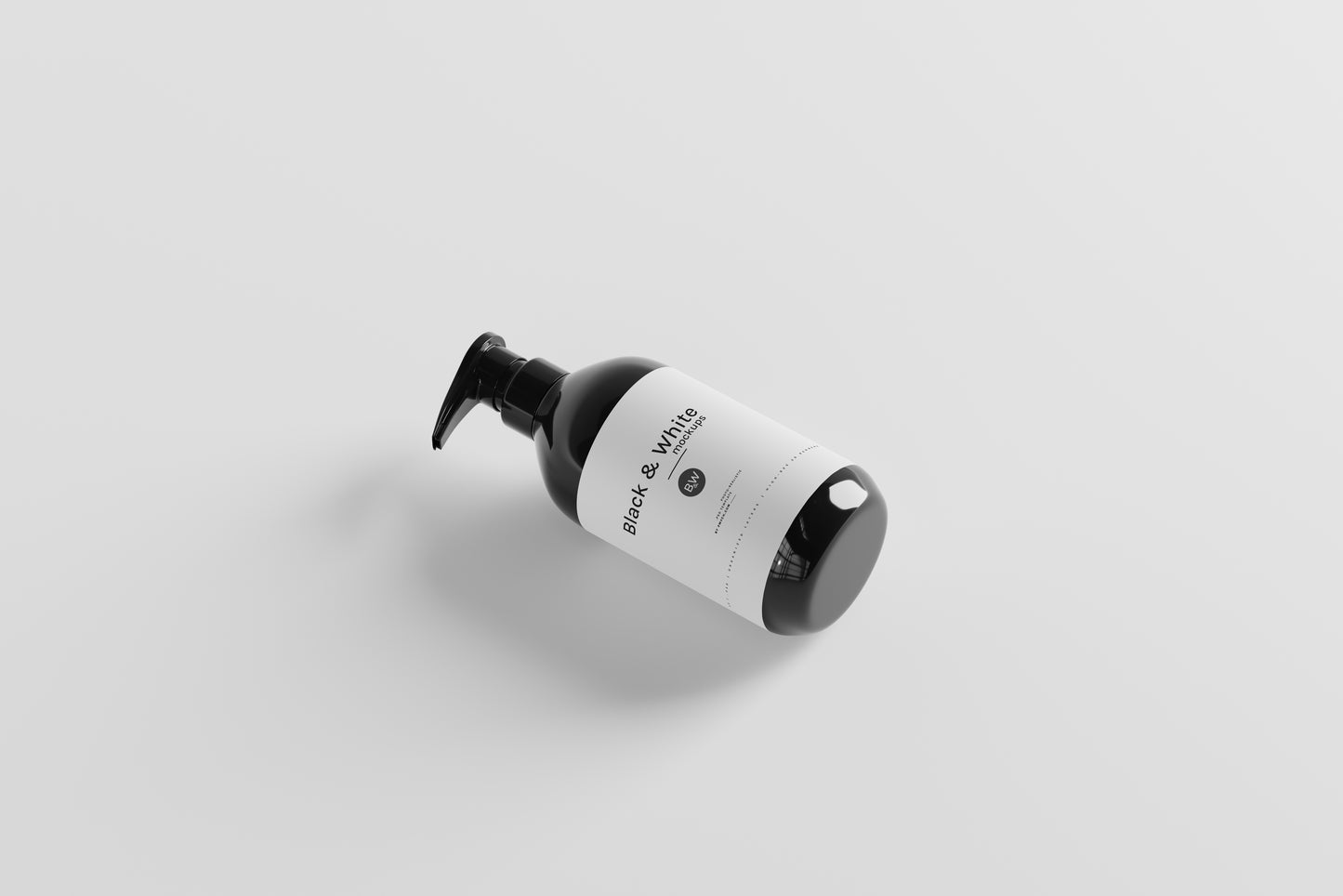 Black & White Mockups - Pump Bottles