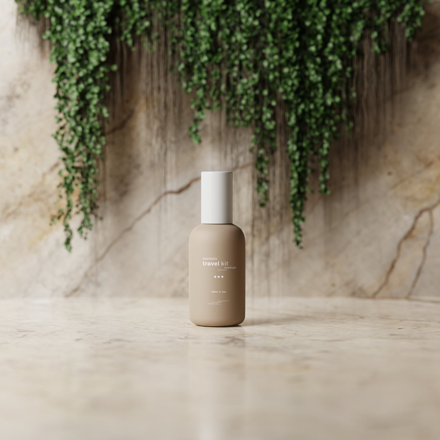Travel-Size Small Cosmetic Bottle Mockups