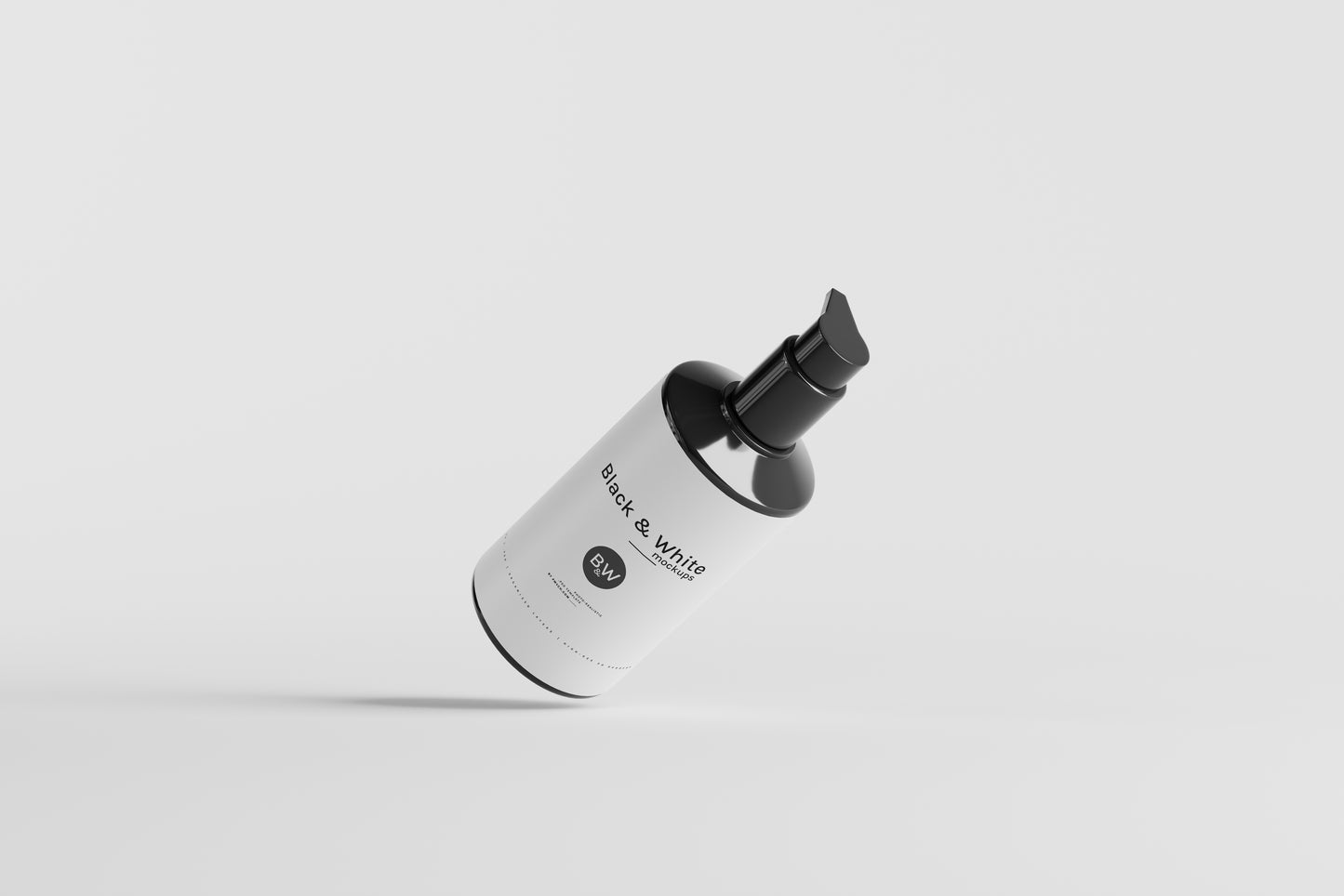 Black & White Mockups - Pump Bottles