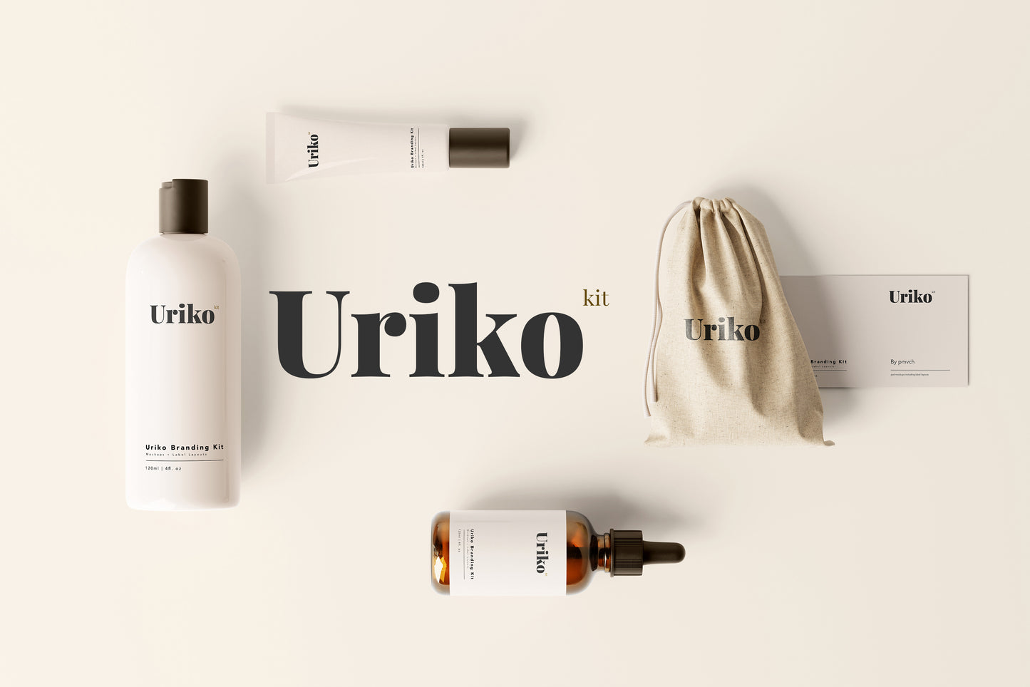 Uriko - Cosmetic Branding Mockup Kit