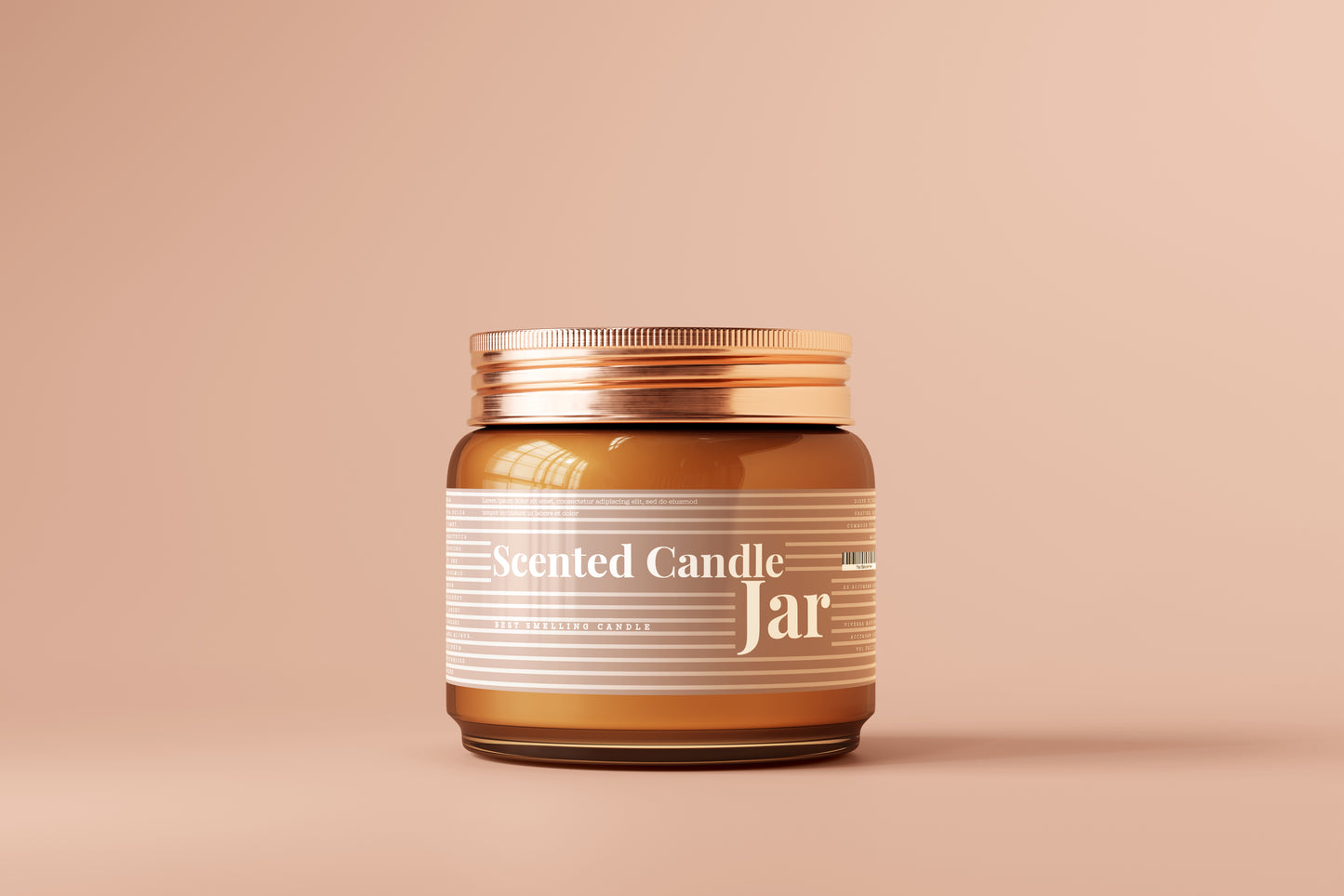 Amber Glass Candle Jar Mockups