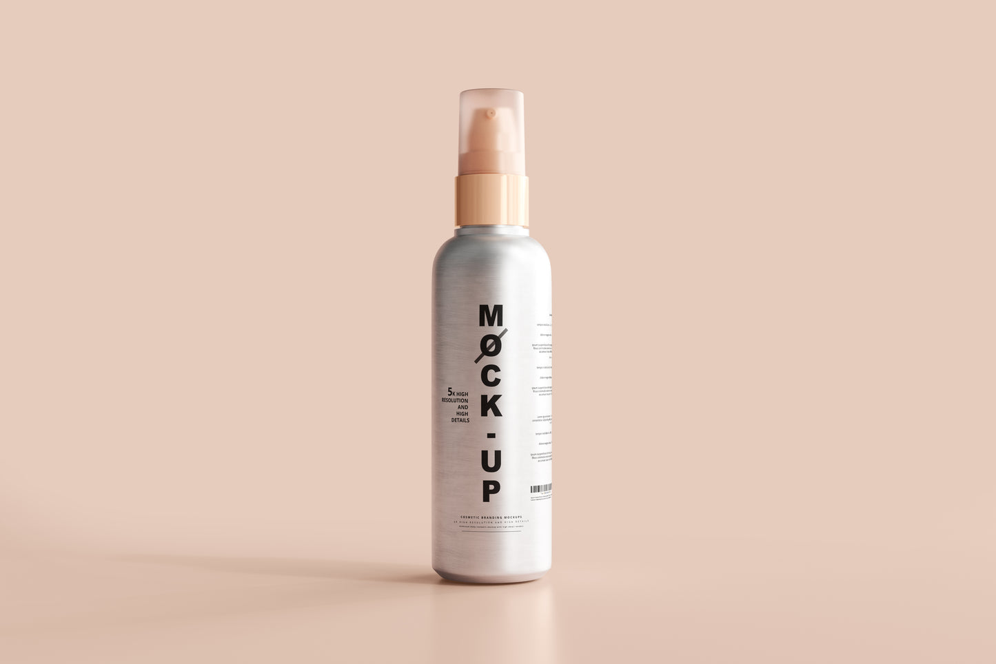 Aluminum Body Cosmetic Spray Bottle Mockup