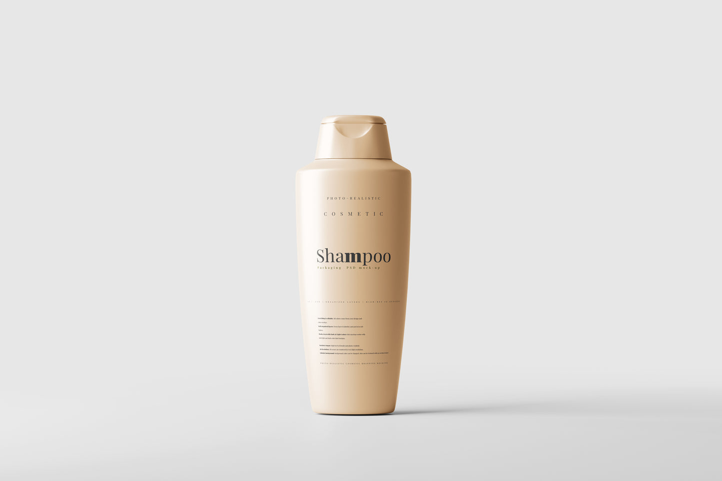 Plastic Shampoo Bottle Mockup