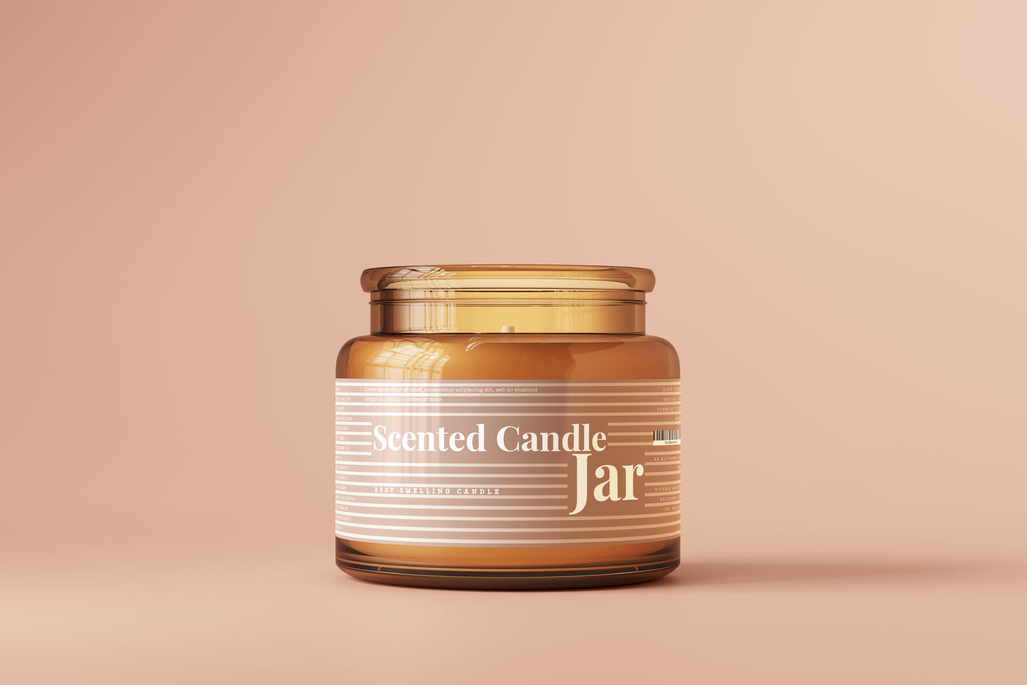 Amber Glass Candle Jar Mockups
