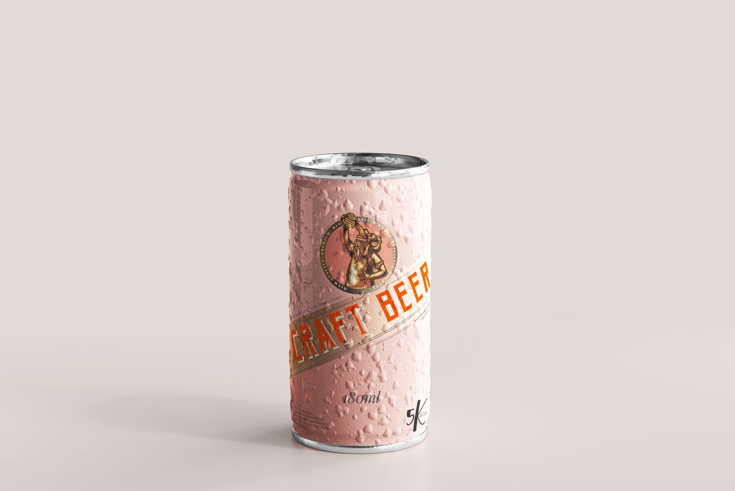 Small Soda or Beer Can Mockup with Condensation Effect