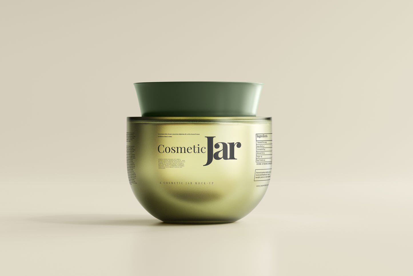 Glass Cosmetic Jar Mockups