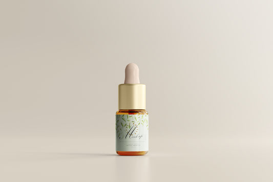 Amber Glass Dropper Bottle Mockup