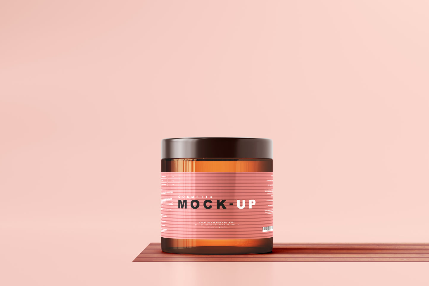 Amber Glass Cosmetic Jar Mockups