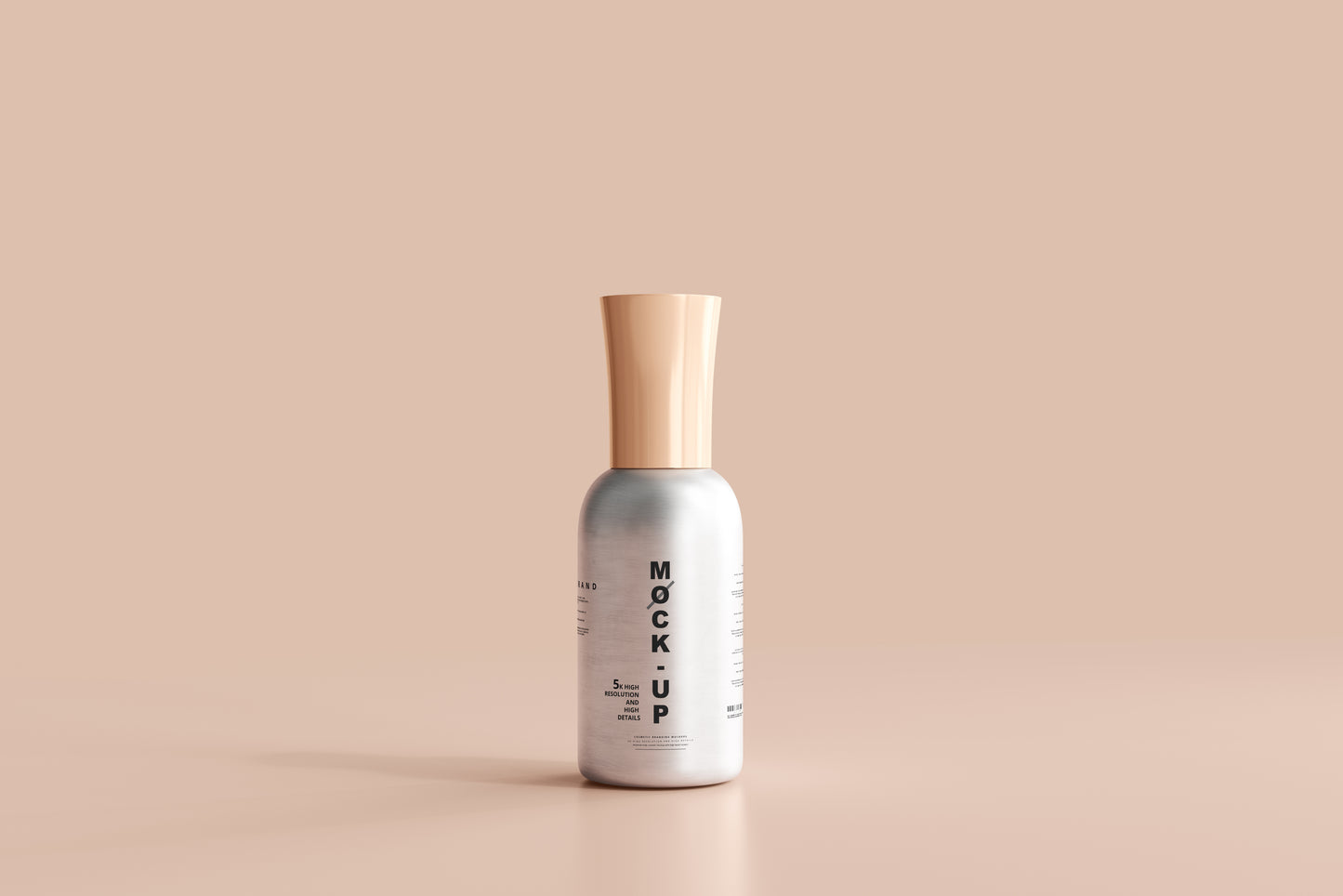 Aluminum Body Nail Polish Bottle Mockup