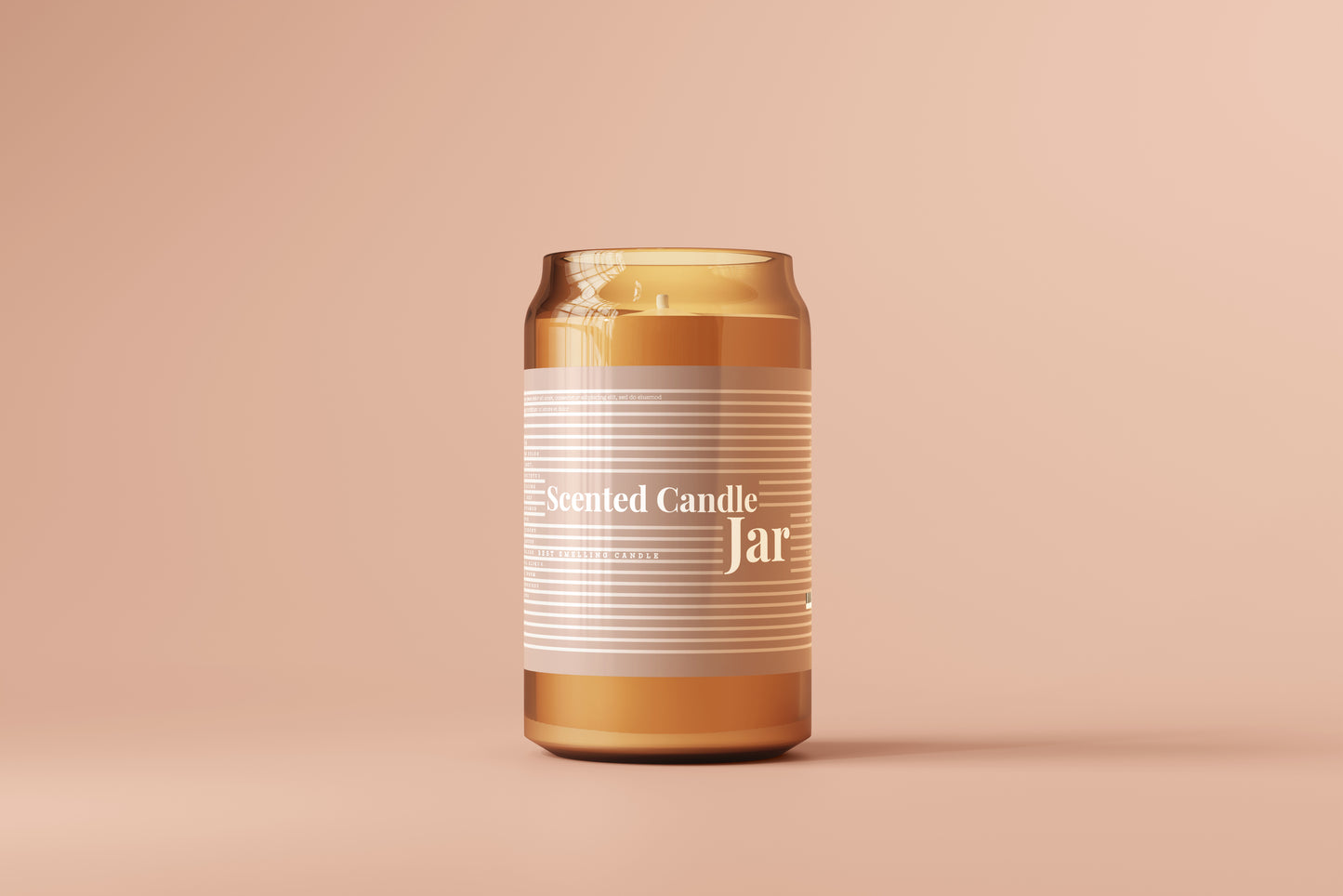 Amber Glass Candle Jar Mockups