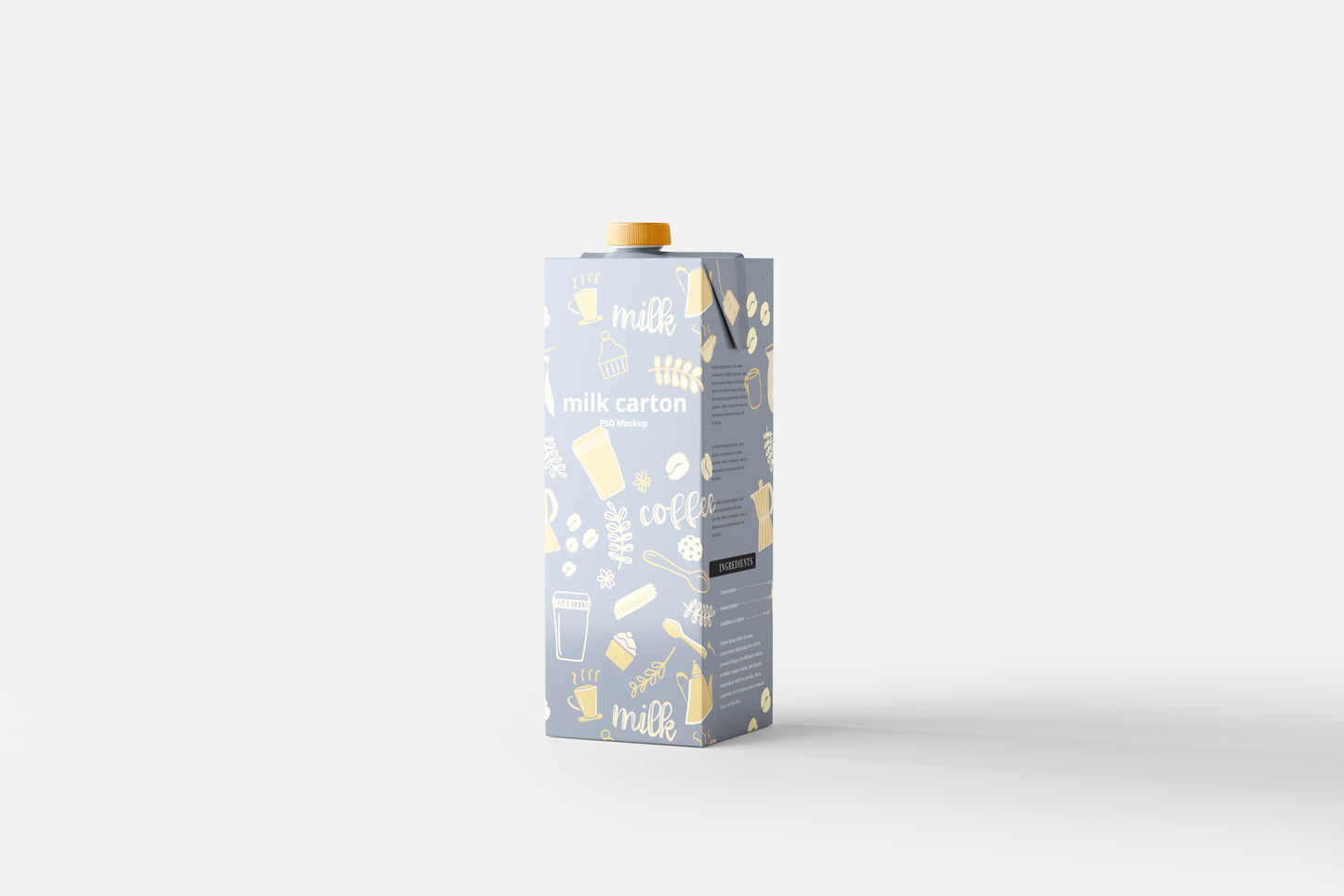 Milk Carton Box Mockup