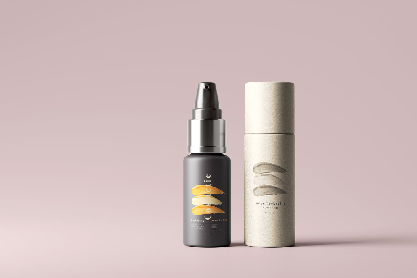 Dark Color Plastic Spray Bottle Mockup