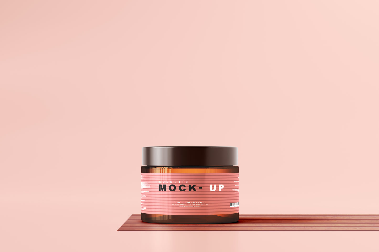 Amber Glass Cosmetic Jar Mockups