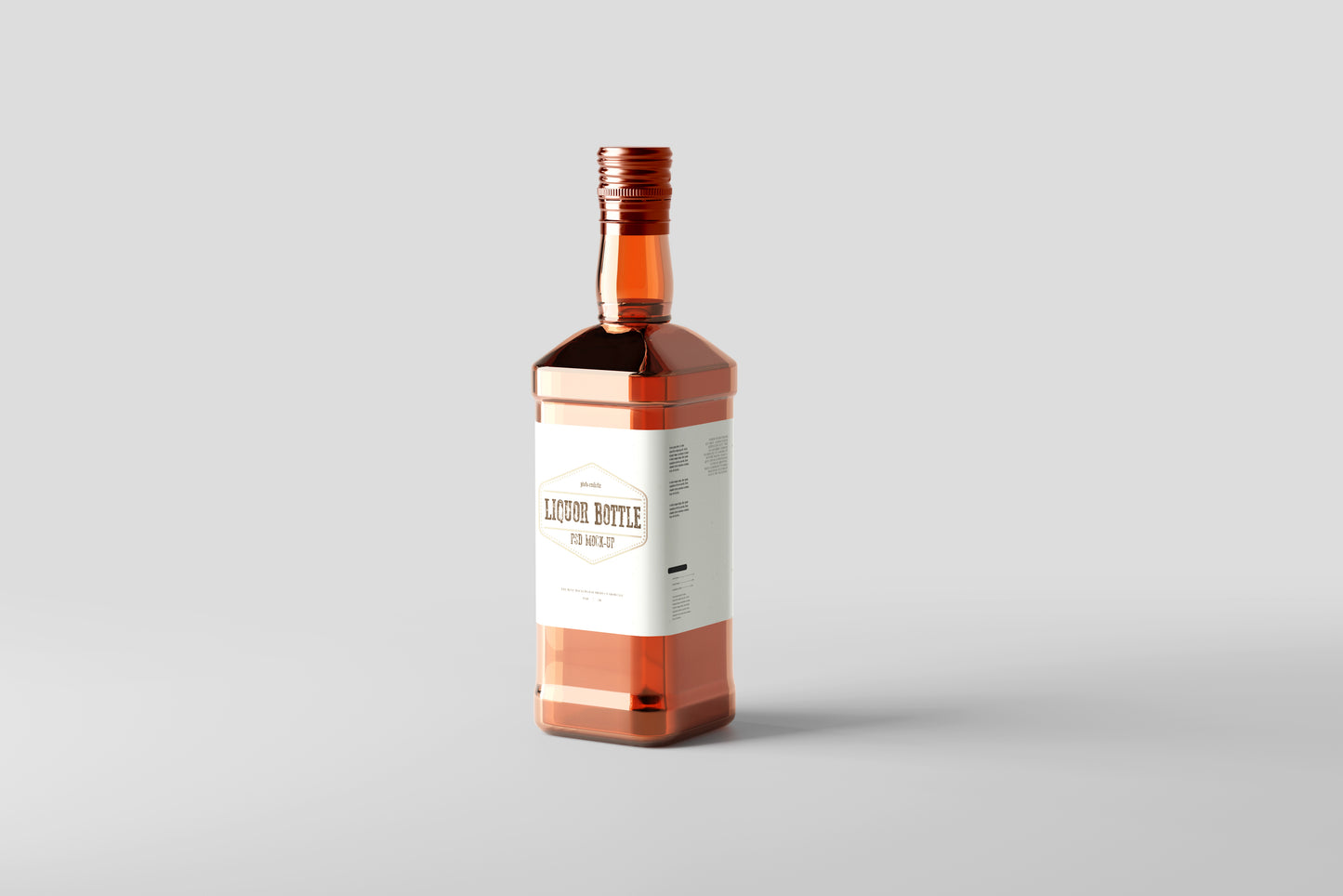 Square Hard Liquor Bottle Mockups