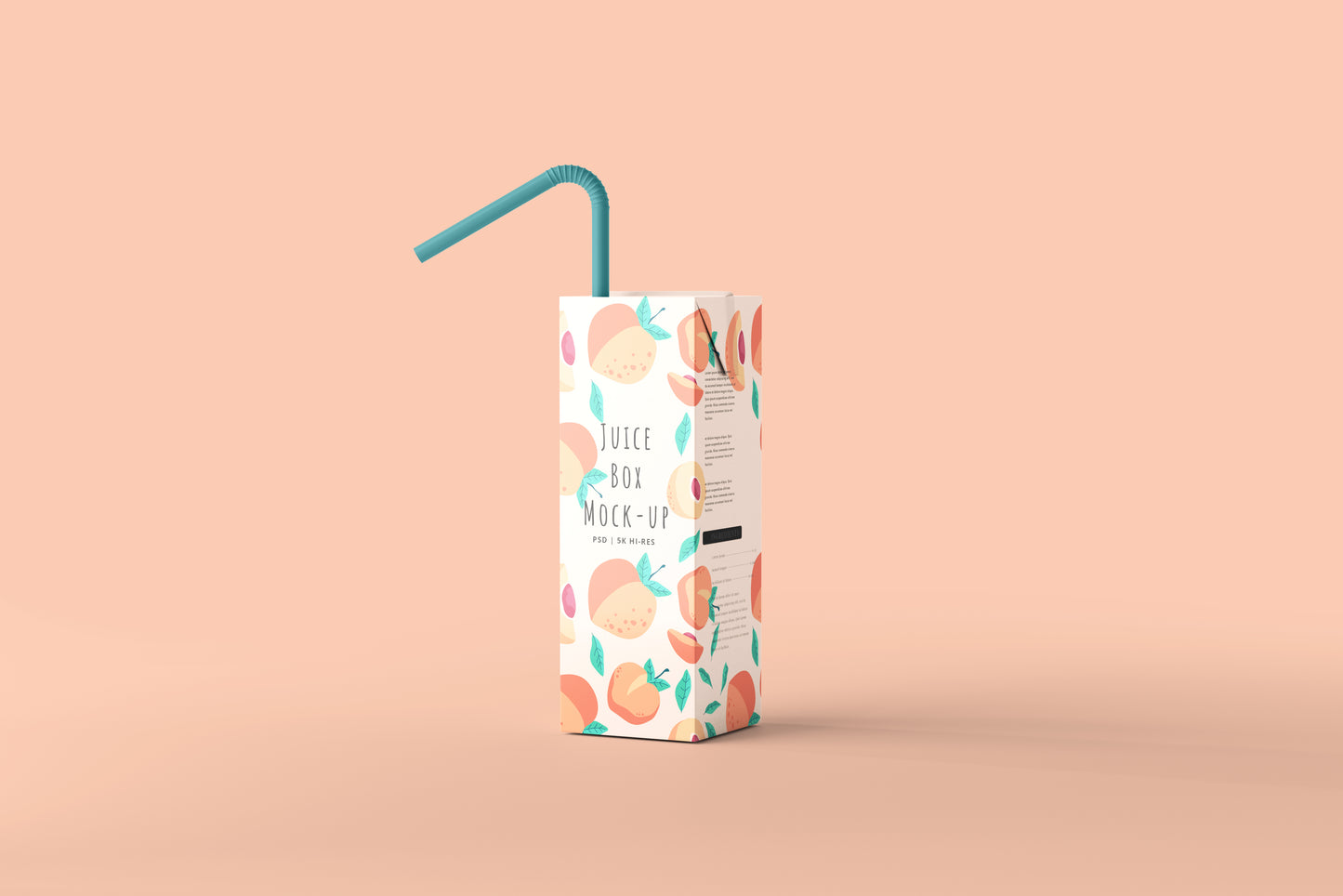 Juice Packet Carton Box Mockup