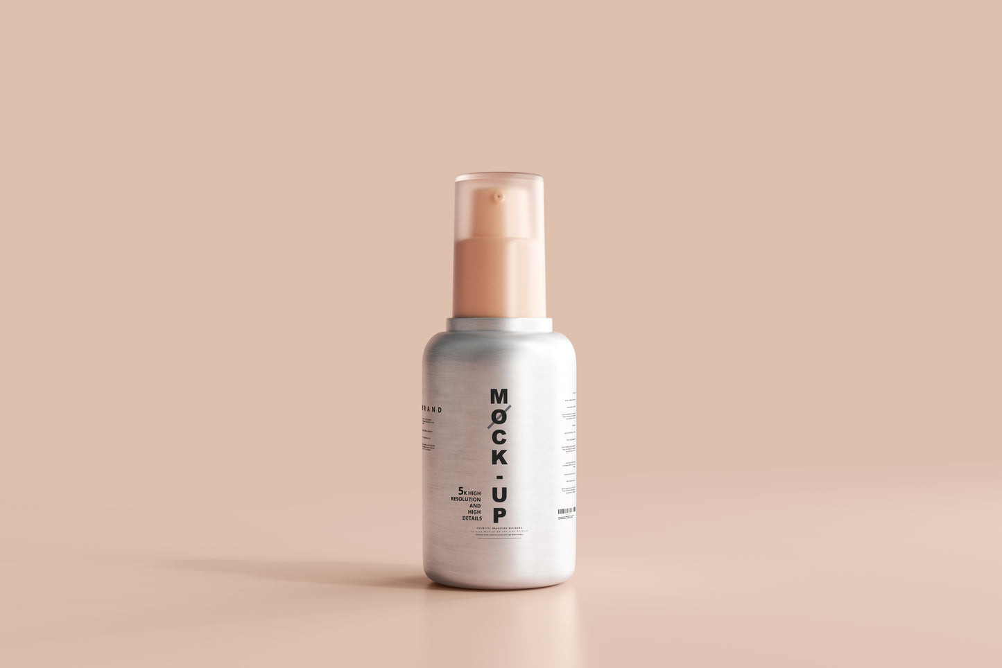Aluminum Body Cosmetic Spray Bottle Mockup