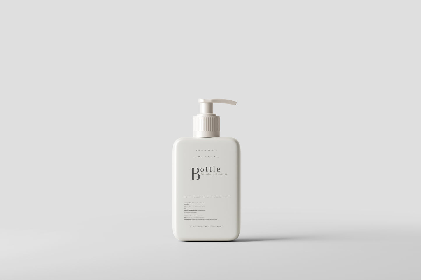 Square Pump Bottle Mockup