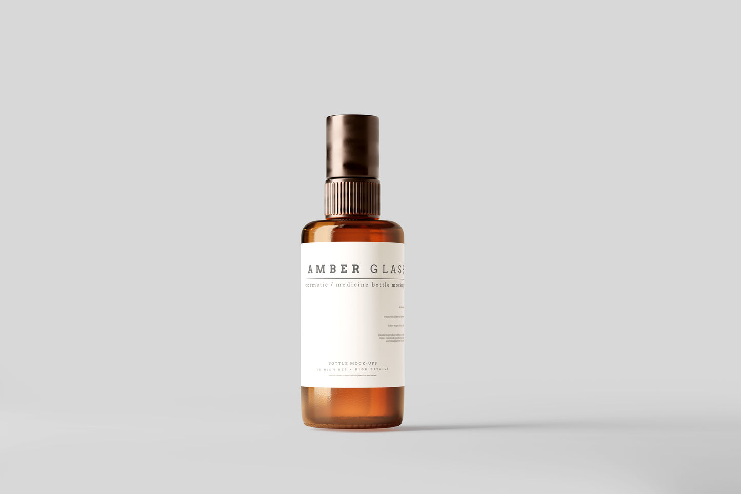 Amber Glass Spray Bottle Mockups