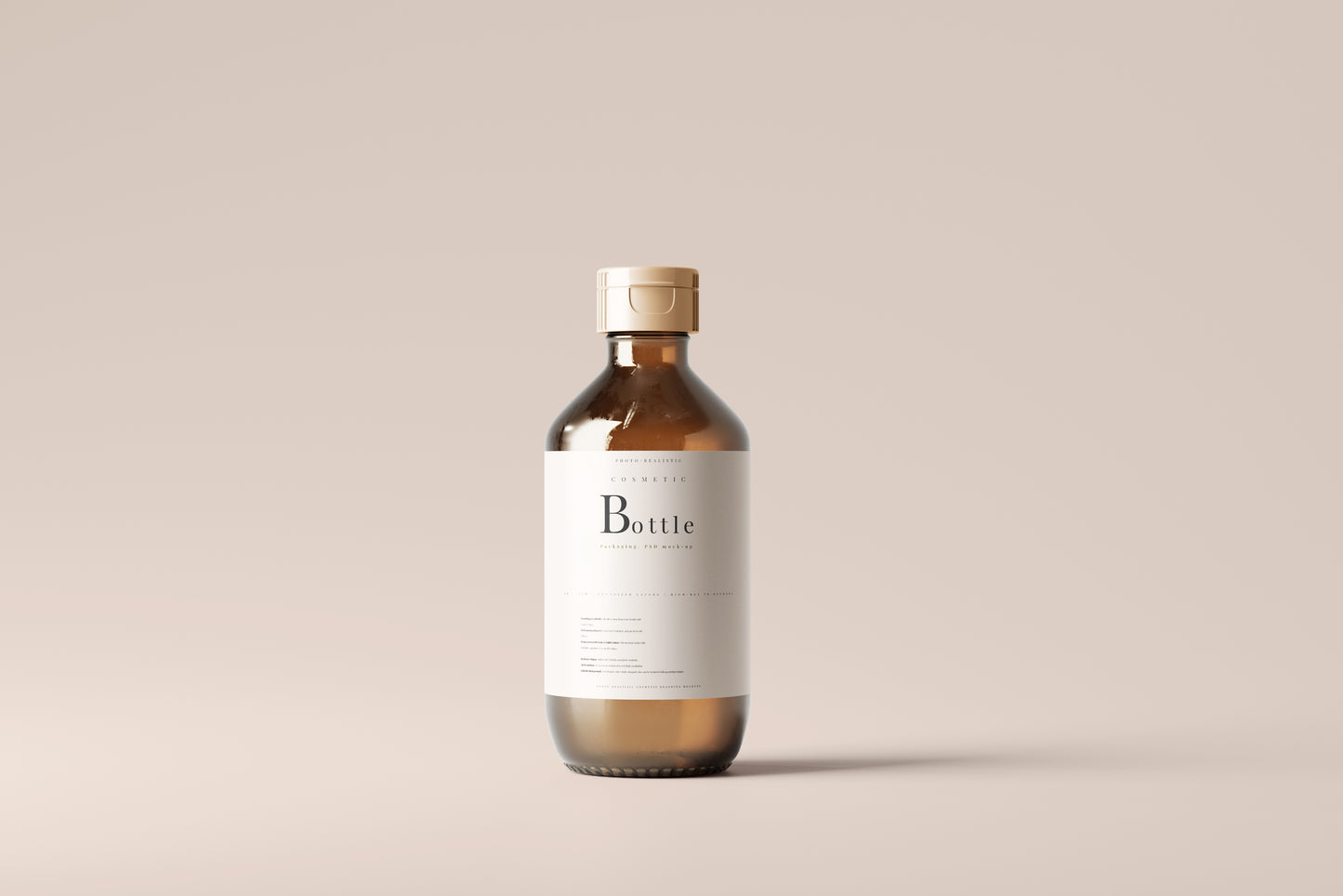 Amber Bottle Mockup