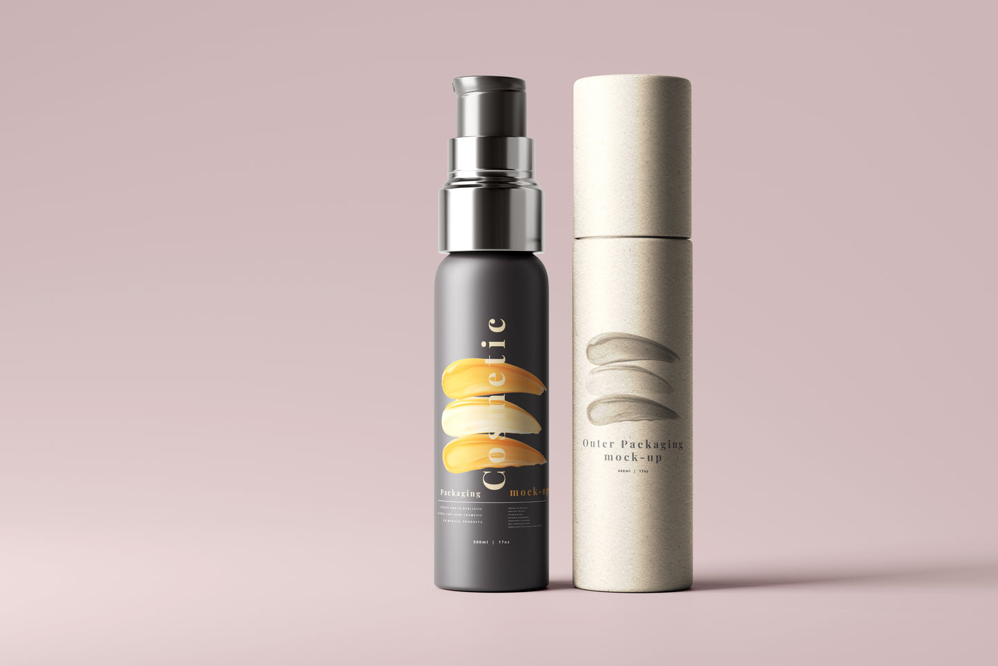 Dark Color Plastic Spray Bottle Mockup