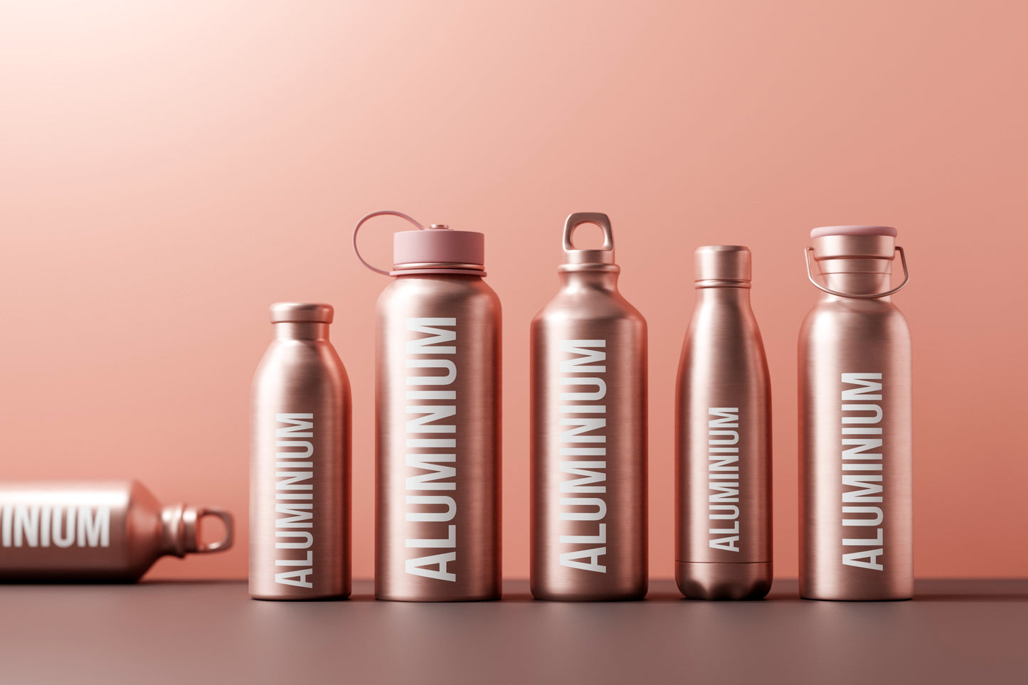Aluminum Water Bottle Mockups