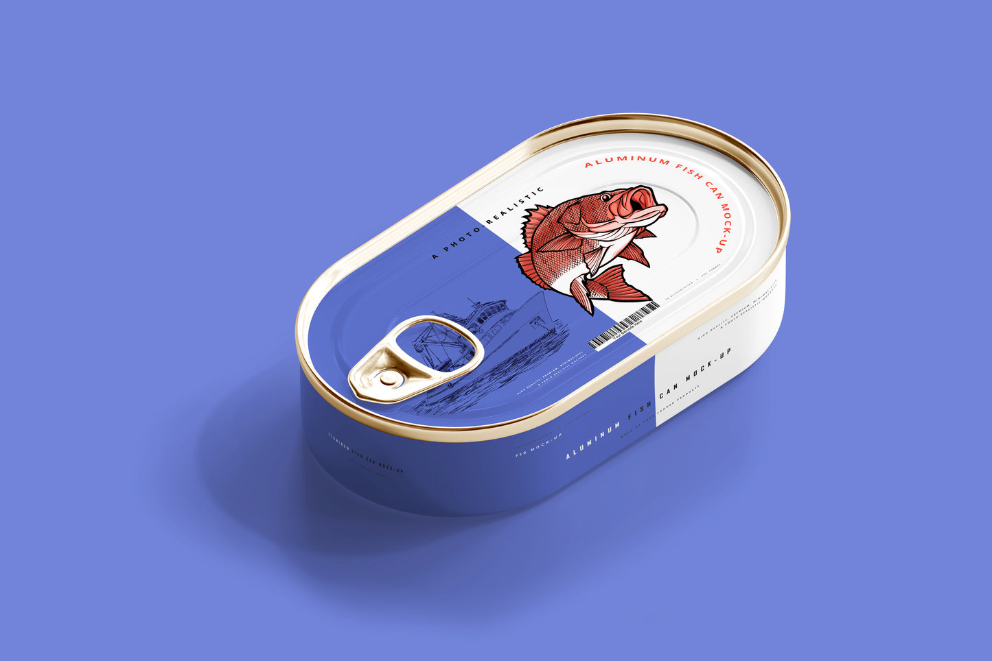 Aluminum Fish Can Mockup