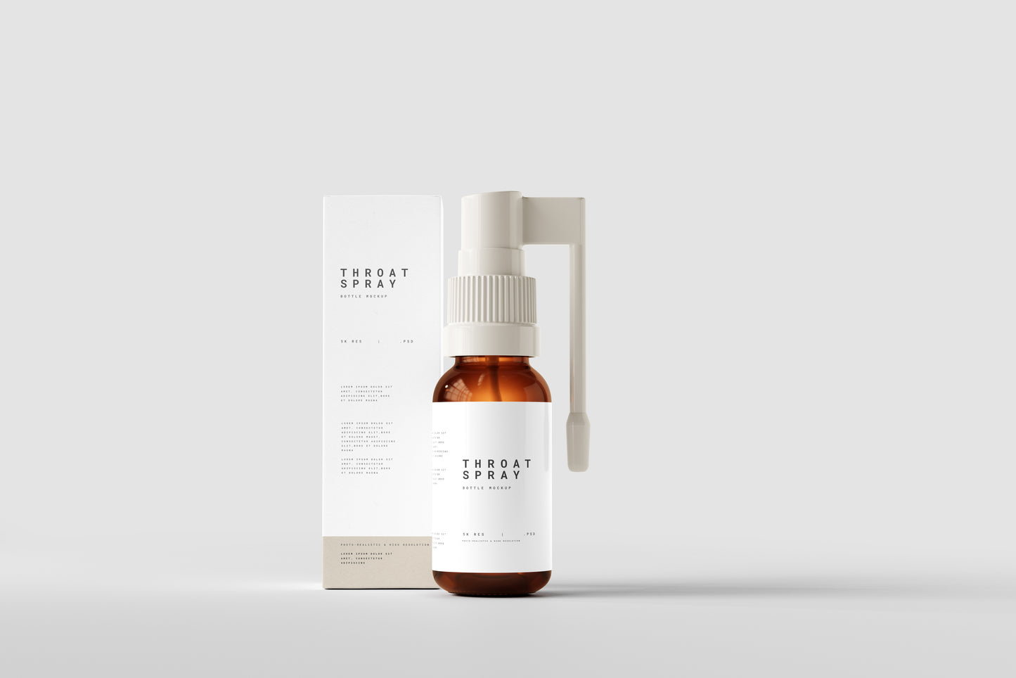 Throat Spray Pump Bottle Mock-Up