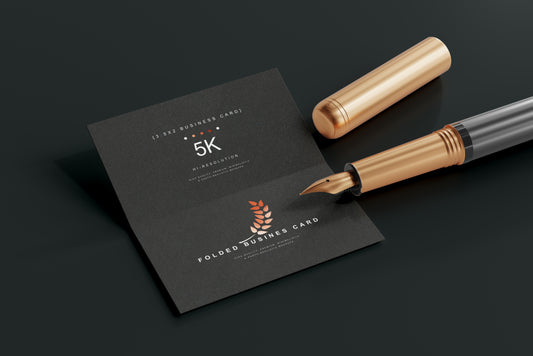 Folded Business Card Mockups