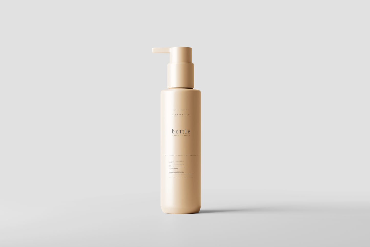 Slim Plastic Pump Dispenser Bottle Mockup