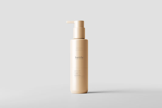 Slim Plastic Pump Dispenser Bottle Mockup
