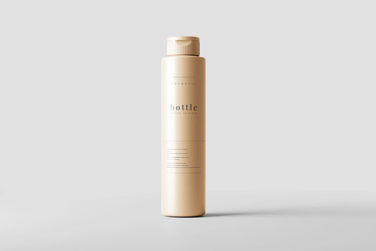 Slim Plastic Cosmetic Bottle Mockup