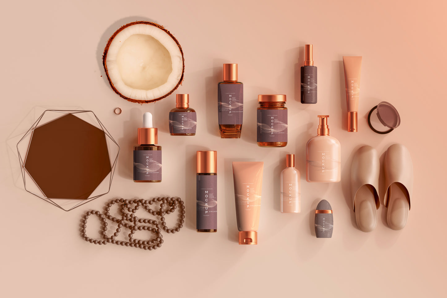 390+ Cosmetic Branding Mockup Scenes