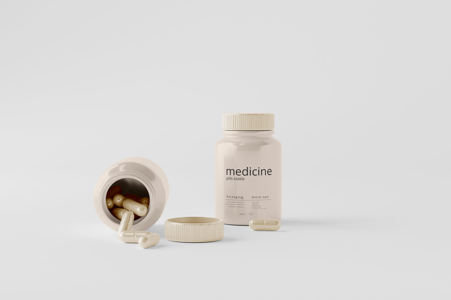 Capsules Bottle Mockups
