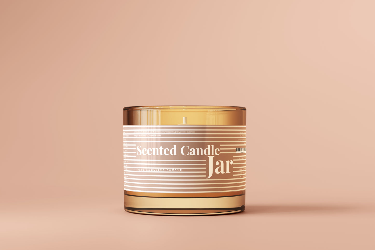 Amber Glass Candle Jar Mockups